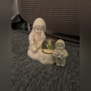 Adorable Snow Baby Figurine Duo